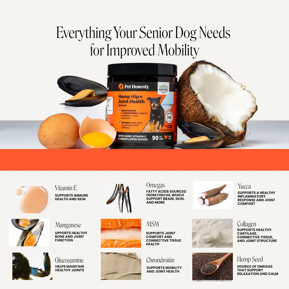 90 Count Hip and Joint Supplement for Dogs X895