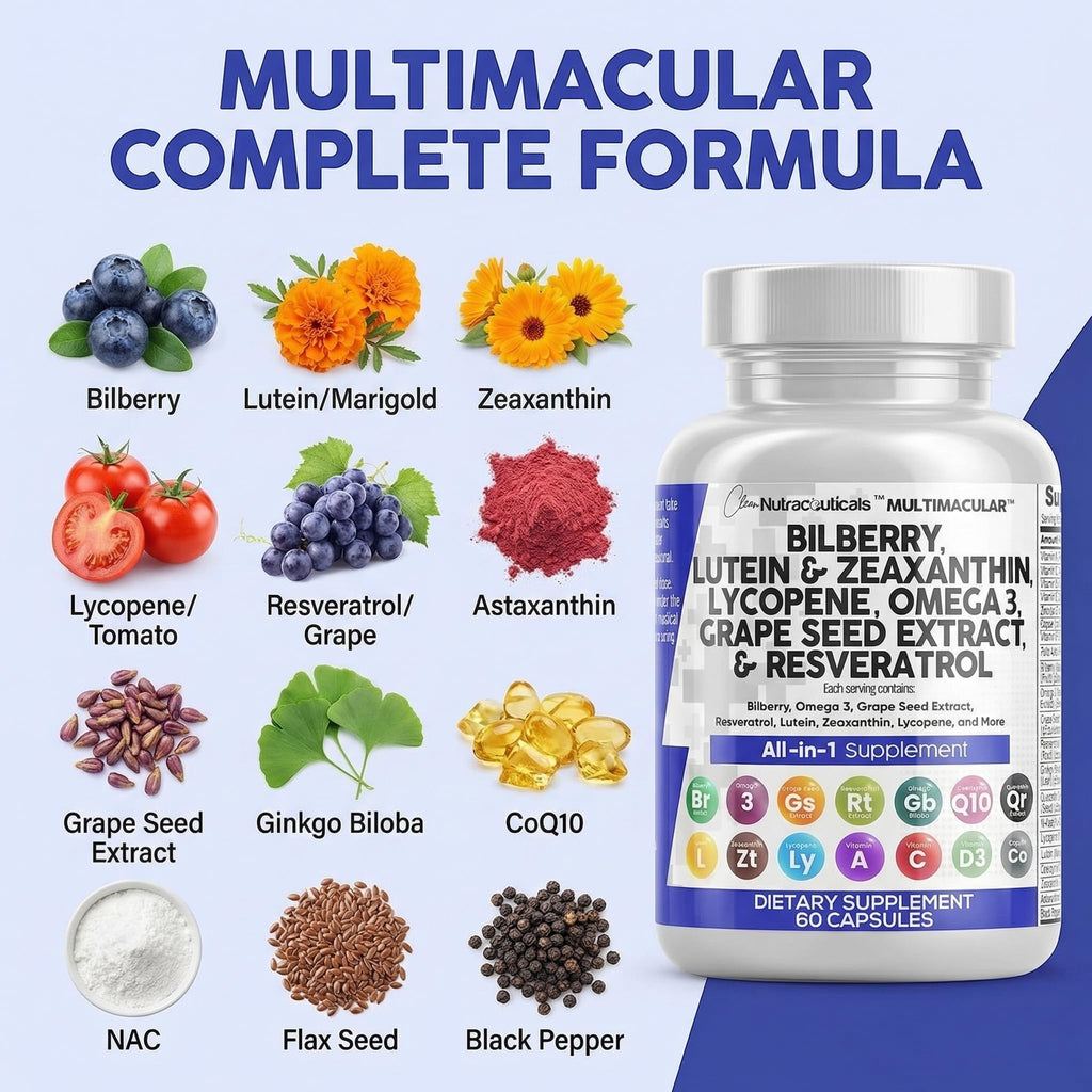 Eye Vitamins with Bilberry Lutein Zeaxanthin Supplement S49851
