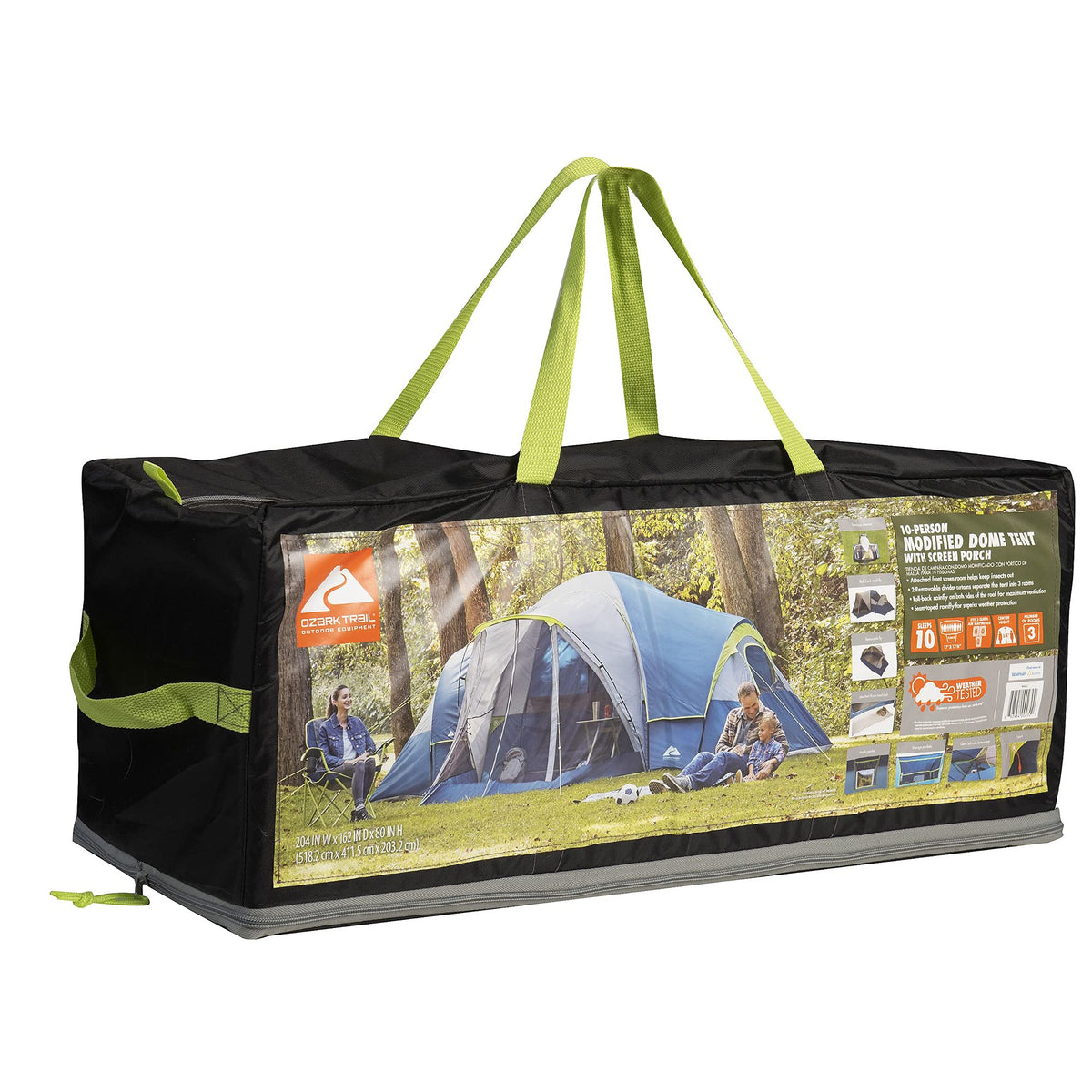 10-Person Camping Dome Tent with Screen Porch H573