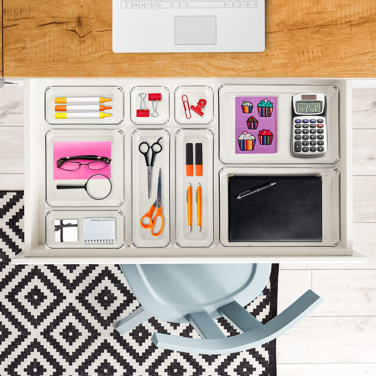 6 Pack Plastic Drawer Organizer R2815