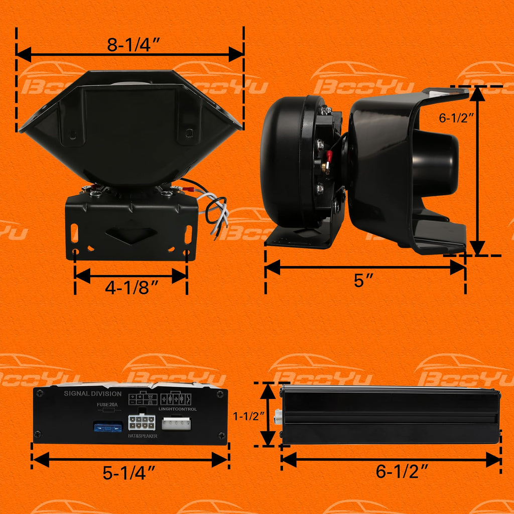 12V 200W 20 Tones Emergency Siren PA System N903367