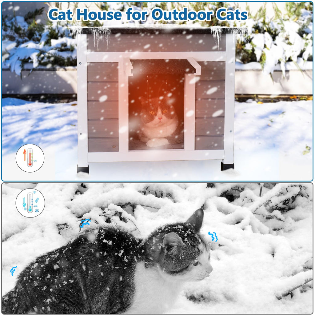 Insulated Weatherproof Outdoor Cat House D6724