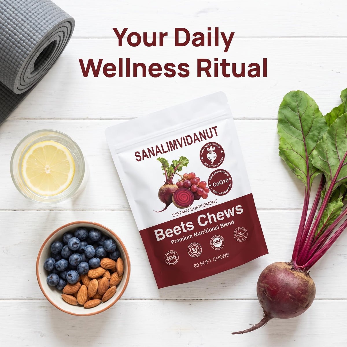Beet Root Chews 500mg 60 Chews L9494