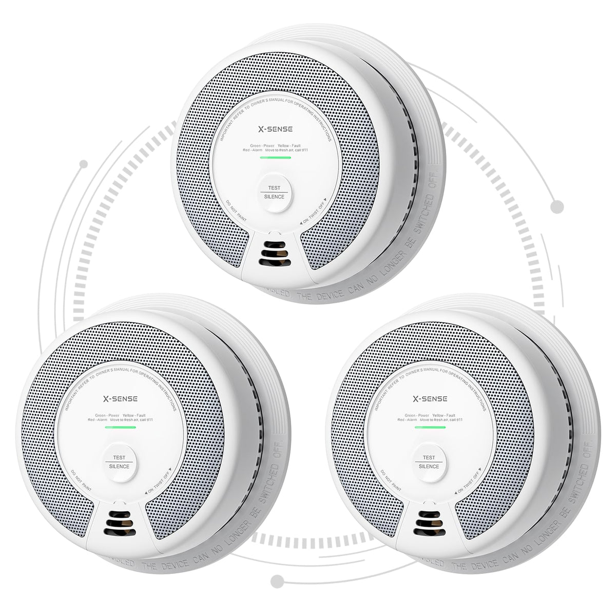 Wireless Interconnected Smoke and Carbon Monoxide Alarm 1-Pack and 3-Pack N5045