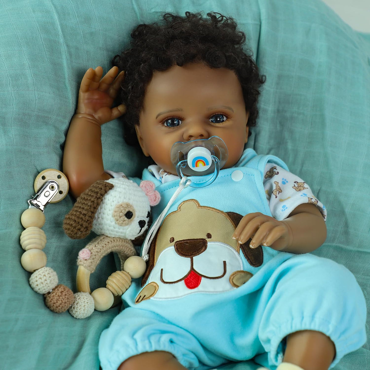 Black 20 Inch Reborn Baby Doll Z770