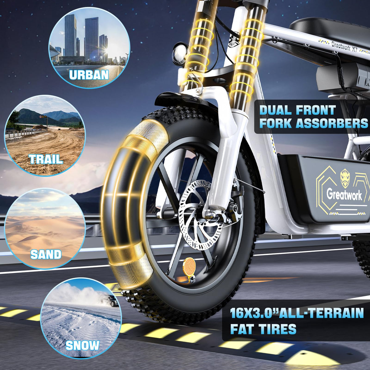 1500W Electric Scooter with Seat D894039