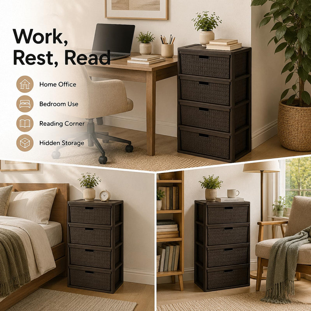 4 Drawer Plastic Storage Tower H356