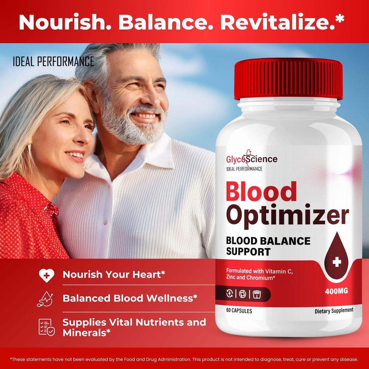 Blood Optimizer Capsules Supplement Pills 2 Pack W789