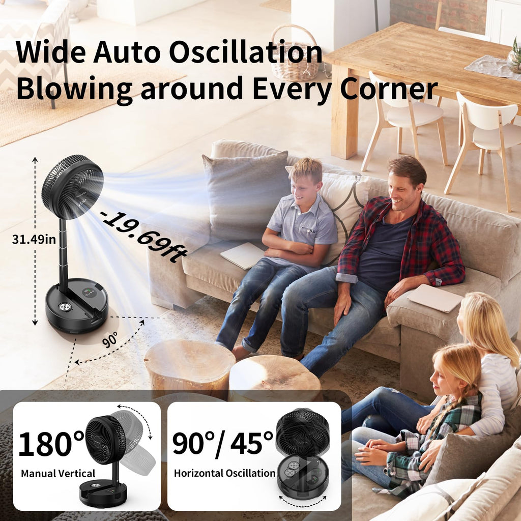 40000mAh Rechargeable Portable Fan with 8 Speed S60562