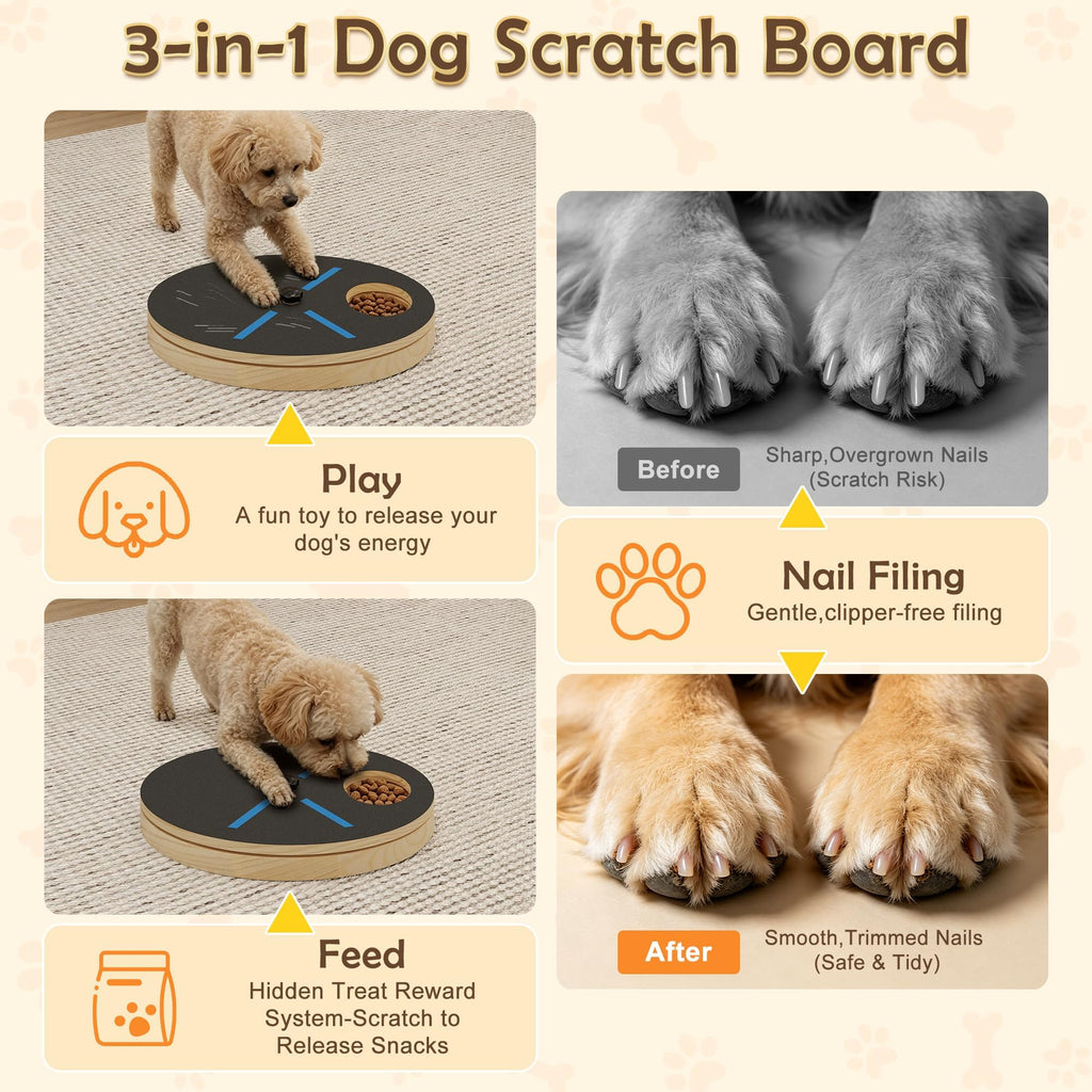 Dog Nail Scratcher Board with Treat Box F904174
