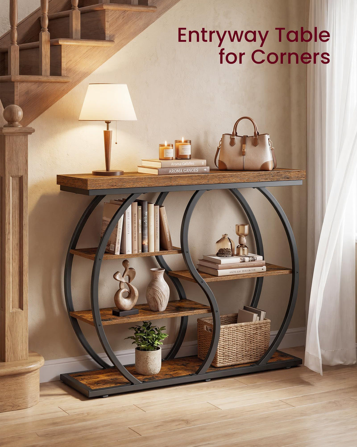 39.4 Inchs 5-Tier Narrow Console Table A5196