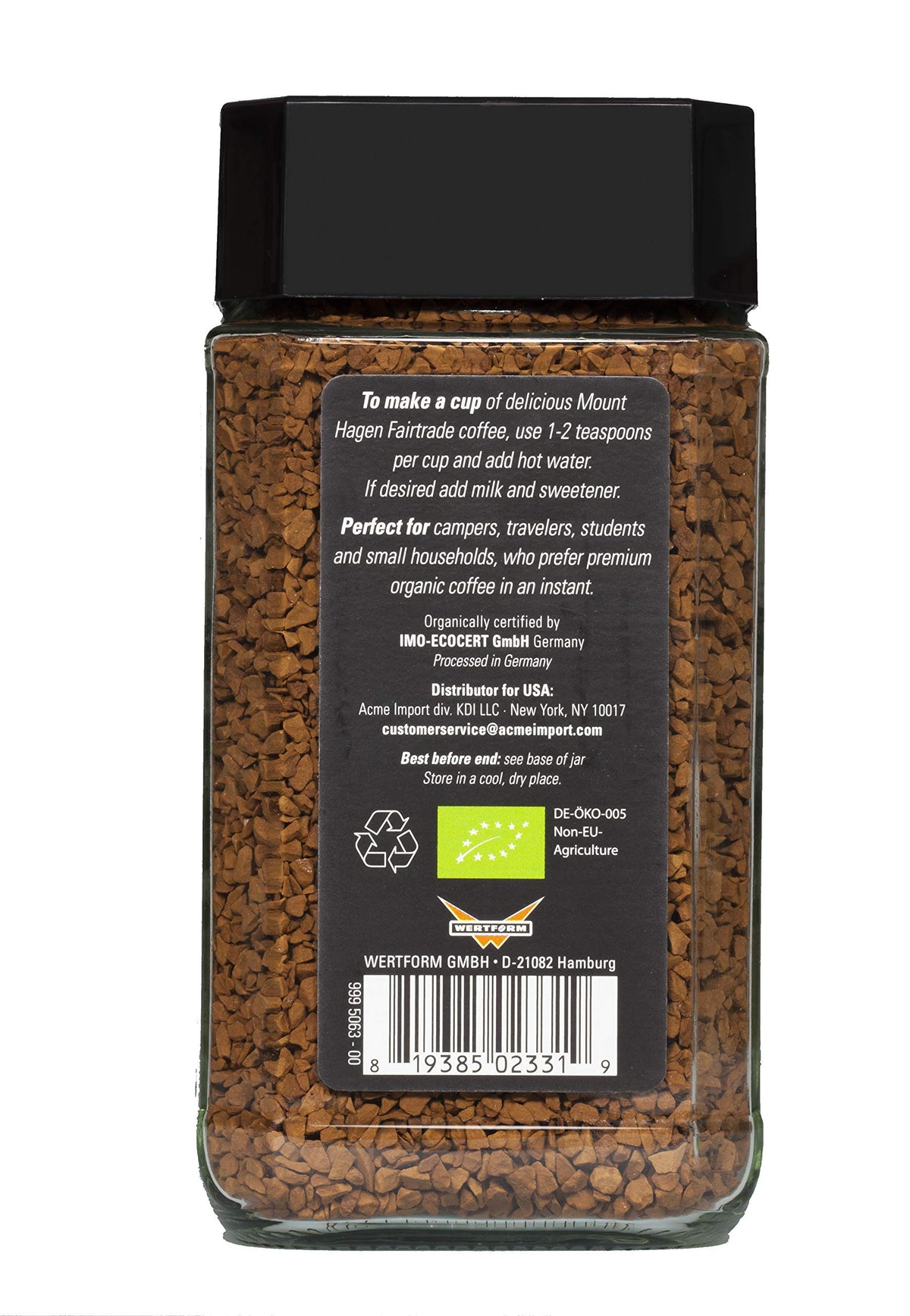 Organic Freeze Dried Instant Coffee 6 x 3.53oz G5222