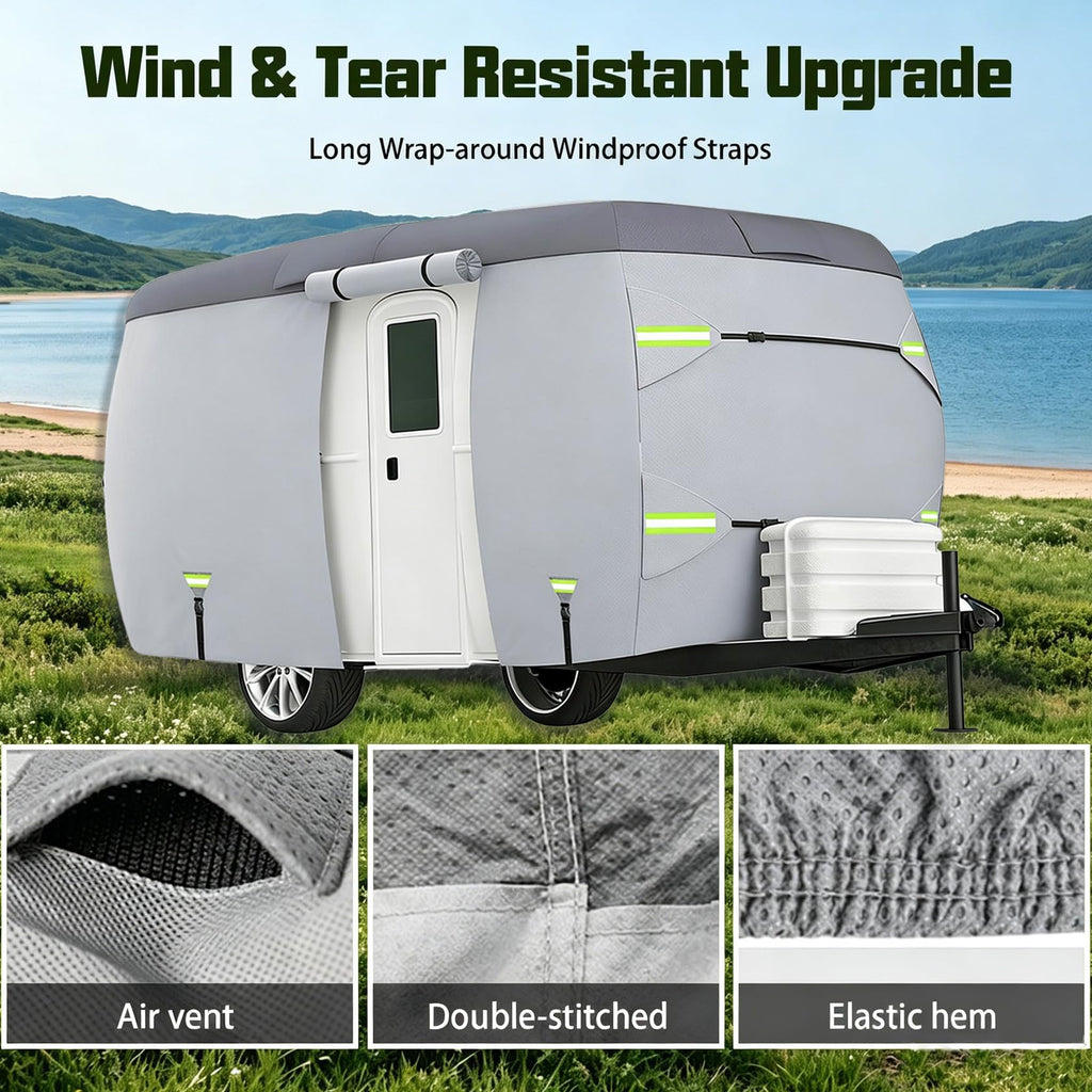 7 Layers Waterproof Fiberglass Travel Trailer Cover L394809