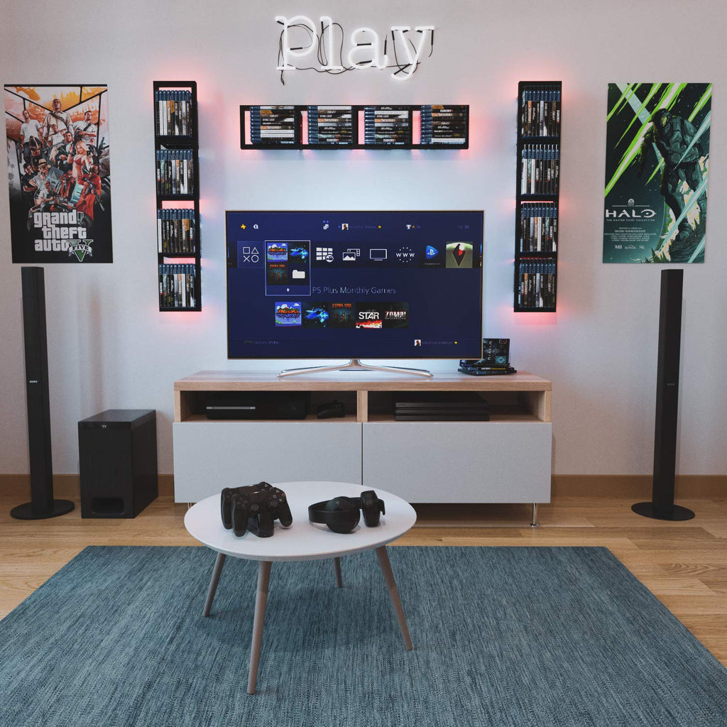 Black 34 Inch Floating Shelves Set of 3 J7453