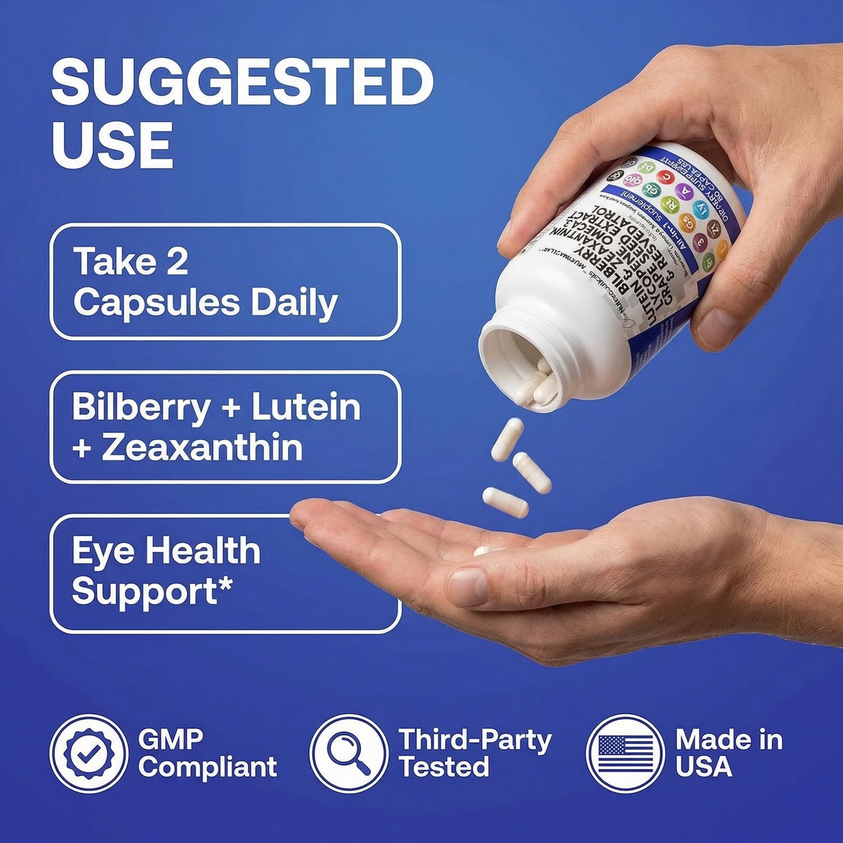 Eye Vitamins with Bilberry Lutein Zeaxanthin Supplement S49851