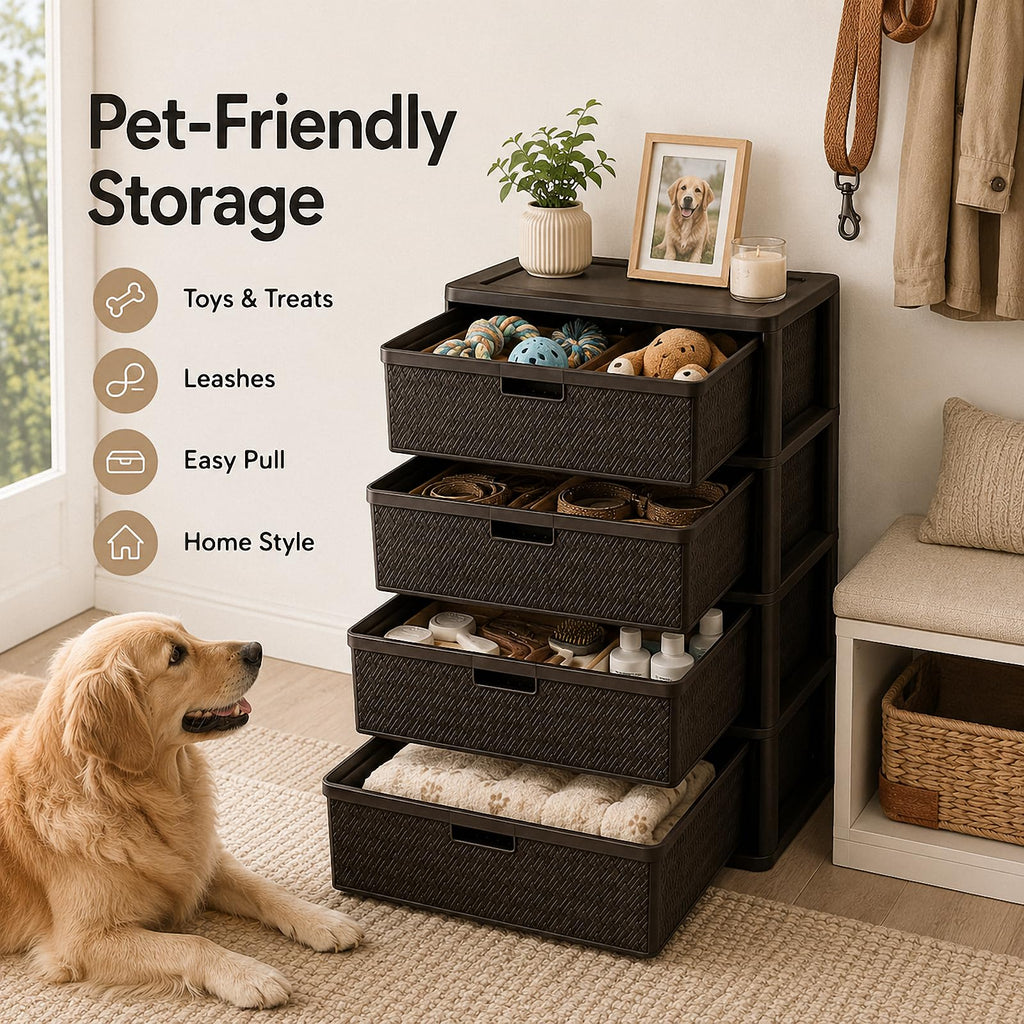 4 Drawer Plastic Storage Tower H356