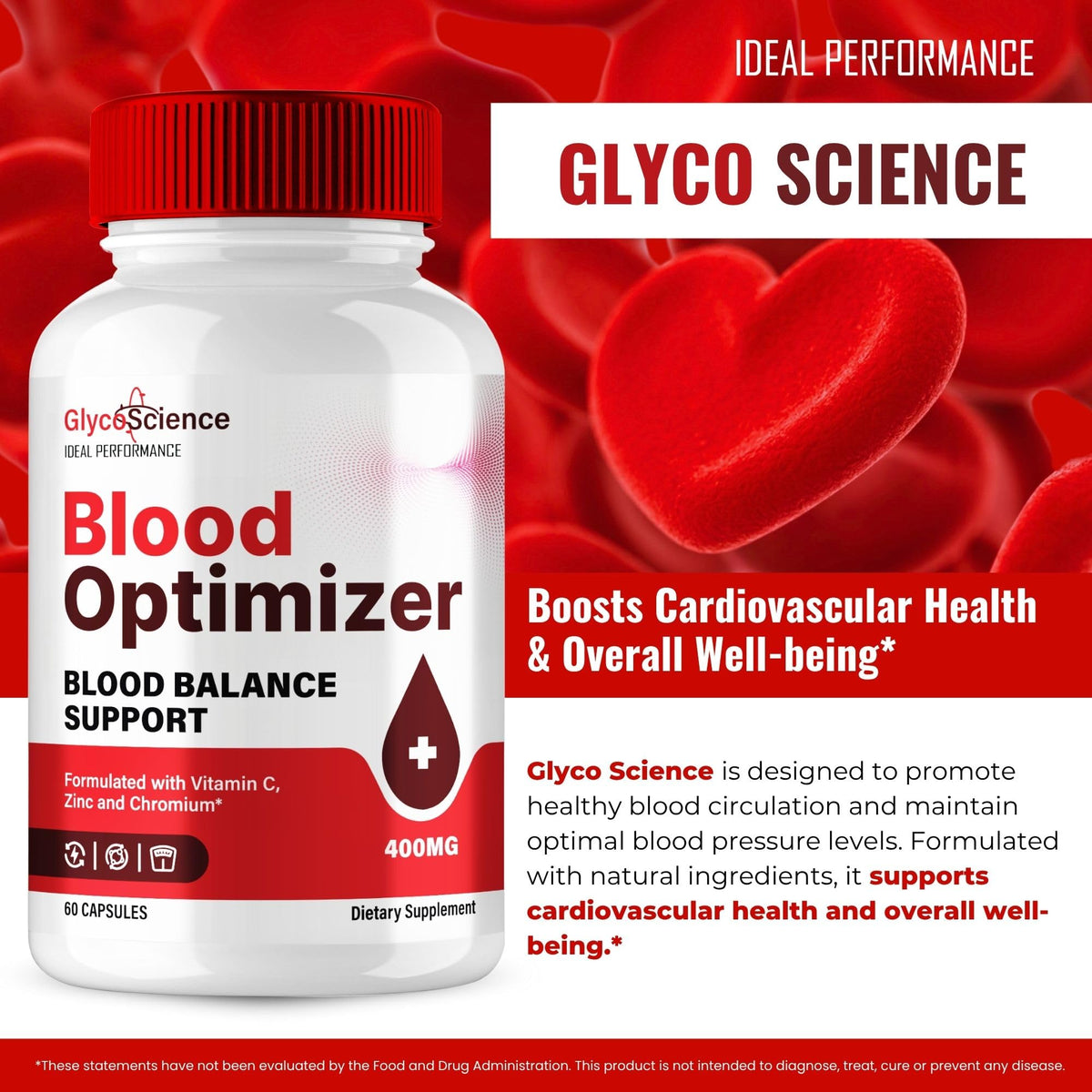 Blood Optimizer Capsules Supplement Pills 2 Pack W789