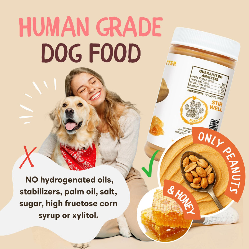 All Natural Peanut Butter 12oz Jar, 4oz Pouch & Lick Mat A7096