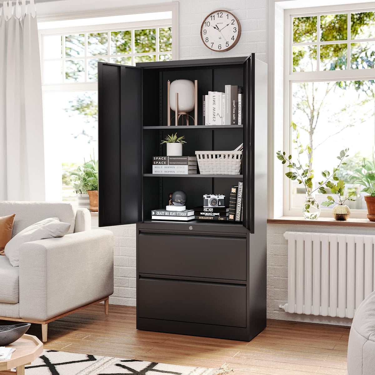 Metal Cabinets with Lockable Drawers and Doors U97247