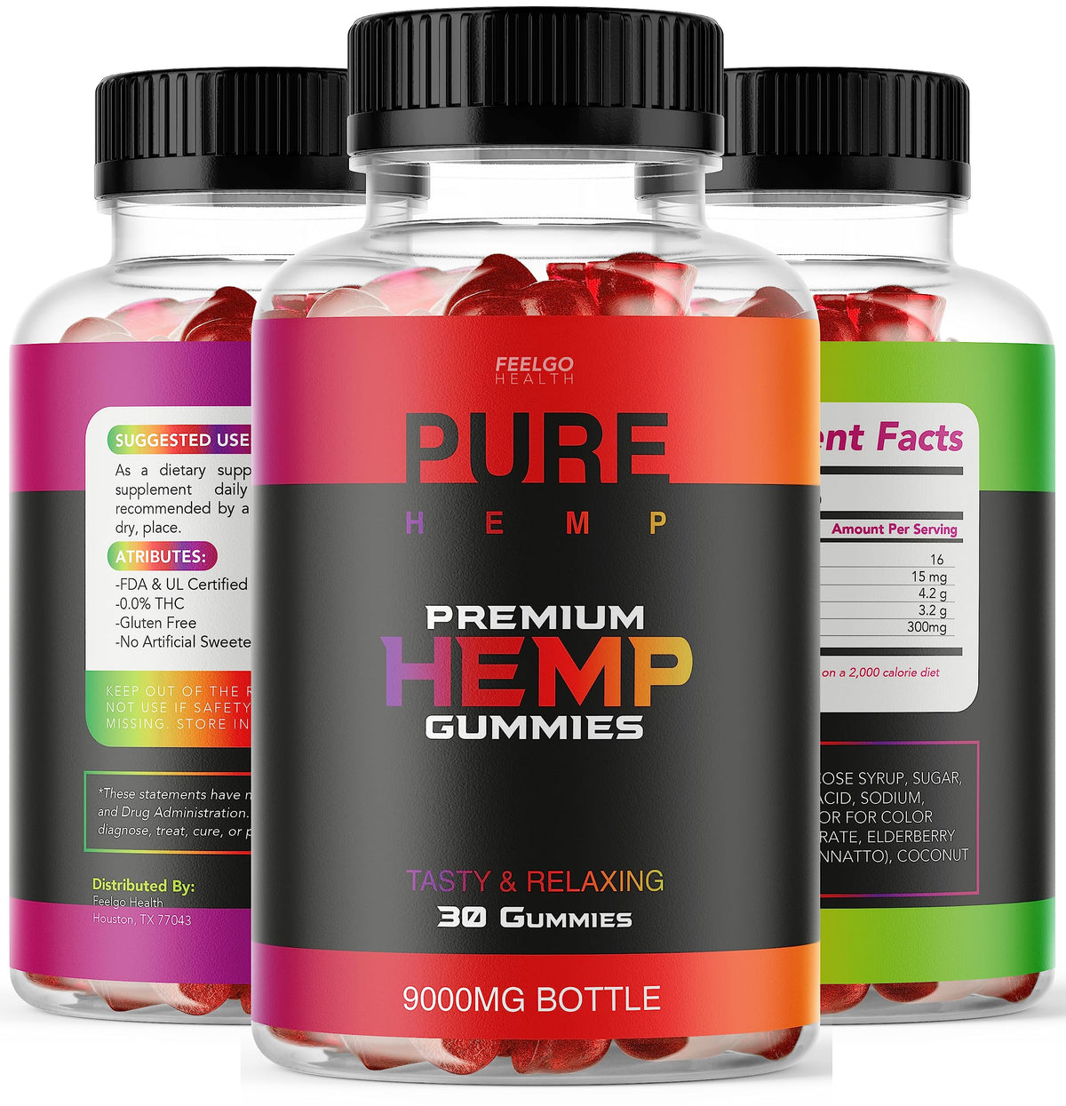 2 Pack Hemp Gummies 300 MG M432