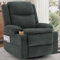 Gray Swivel Rocker Recliner with Massage & Heat F122