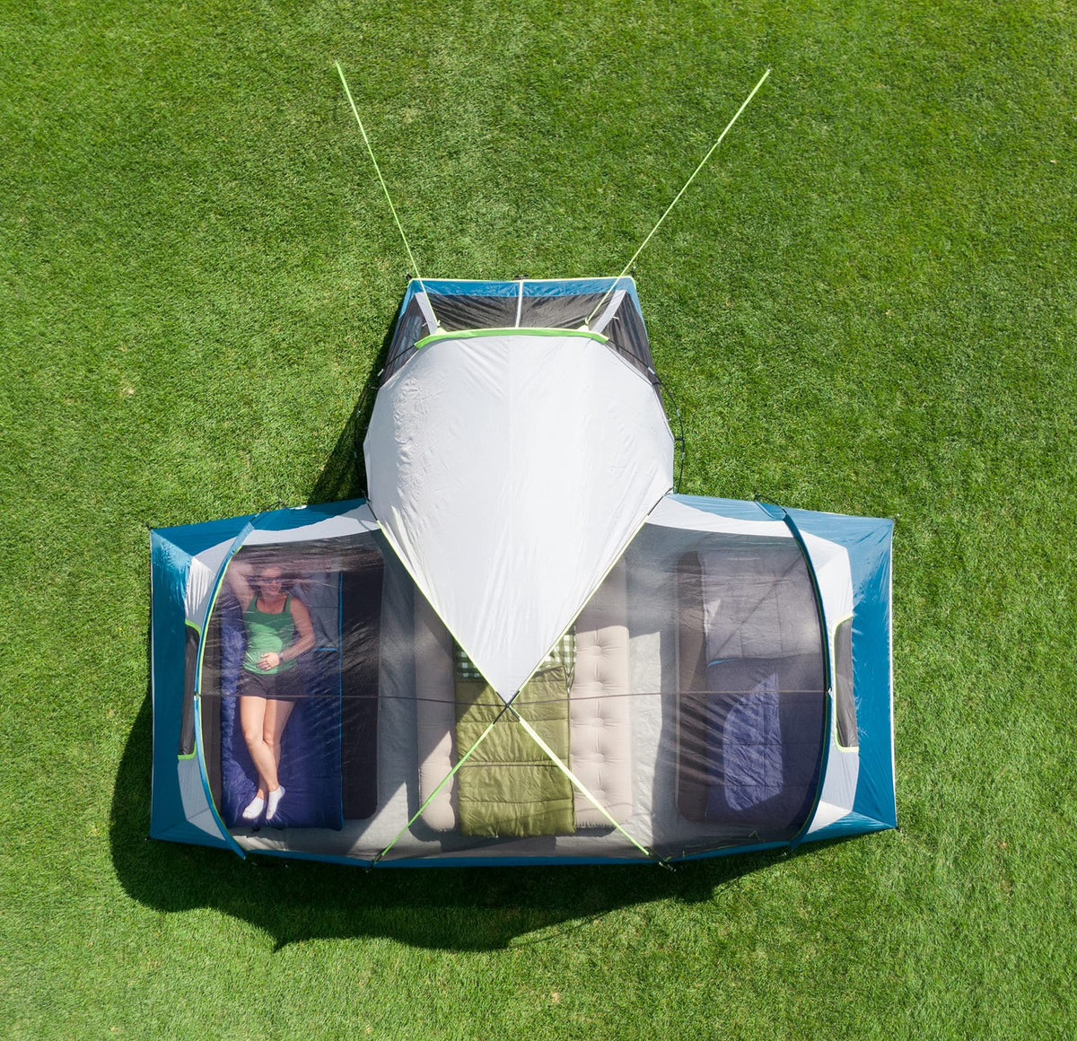 10-Person Camping Dome Tent with Screen Porch H573